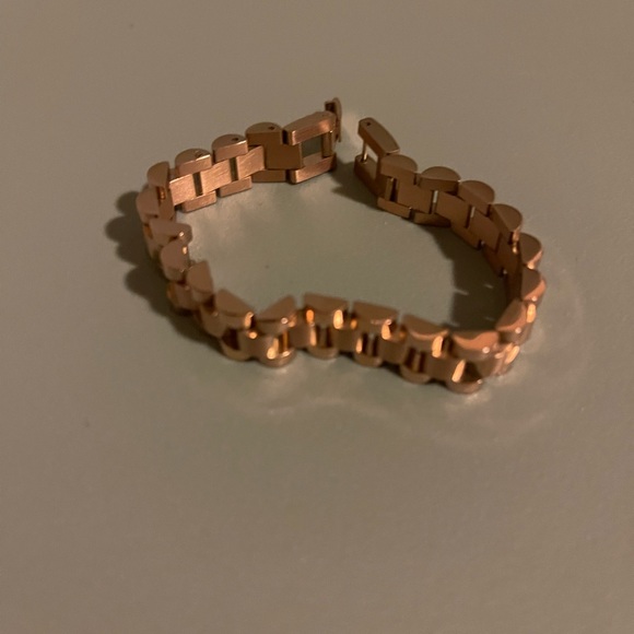 Rose gold 3 link watch Bracelet - Picture 4 of 7